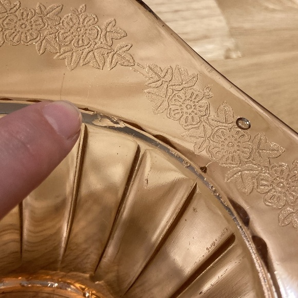 Vintage Federal Glass/Jeanette Adams Pink Depression Glass Vegetable Bowl - Picture 3 of 5